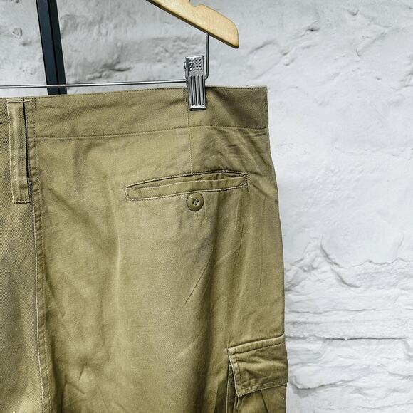 Vintage Military Cargo Jogger Pants Khaki Paratrooper Button Fly Army - Picture 8 of 13